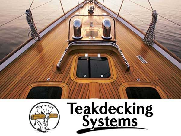 Sailboat Bow Image with Teakdecking Systems Logo