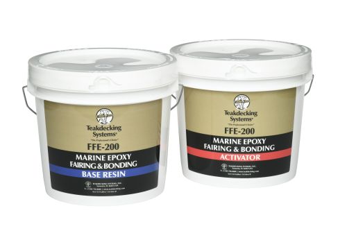 Photo of two FFE-200 containers, Base Resin & Activator