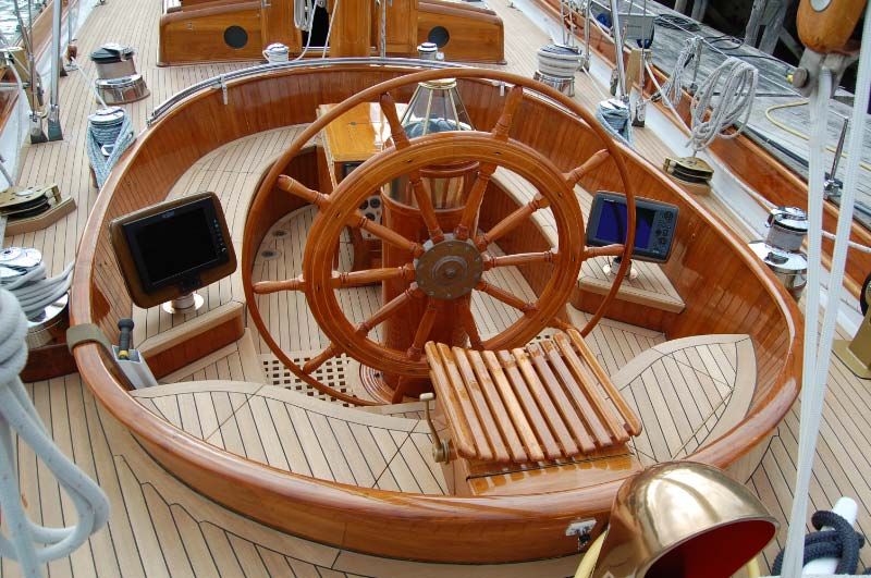 teak decking on sailboat