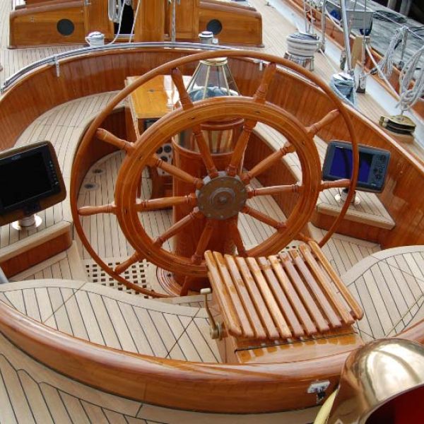 teak decking on sailboat