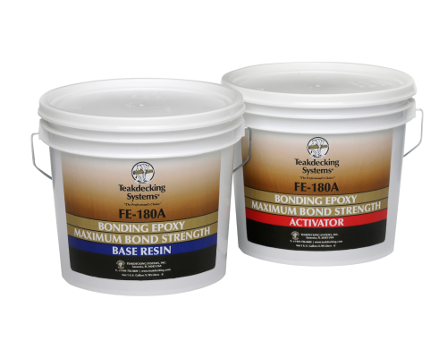 Photo of two containers of FE180A, Base Resin & Activator