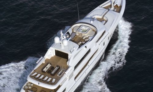 Photo of aerial view of superyacht